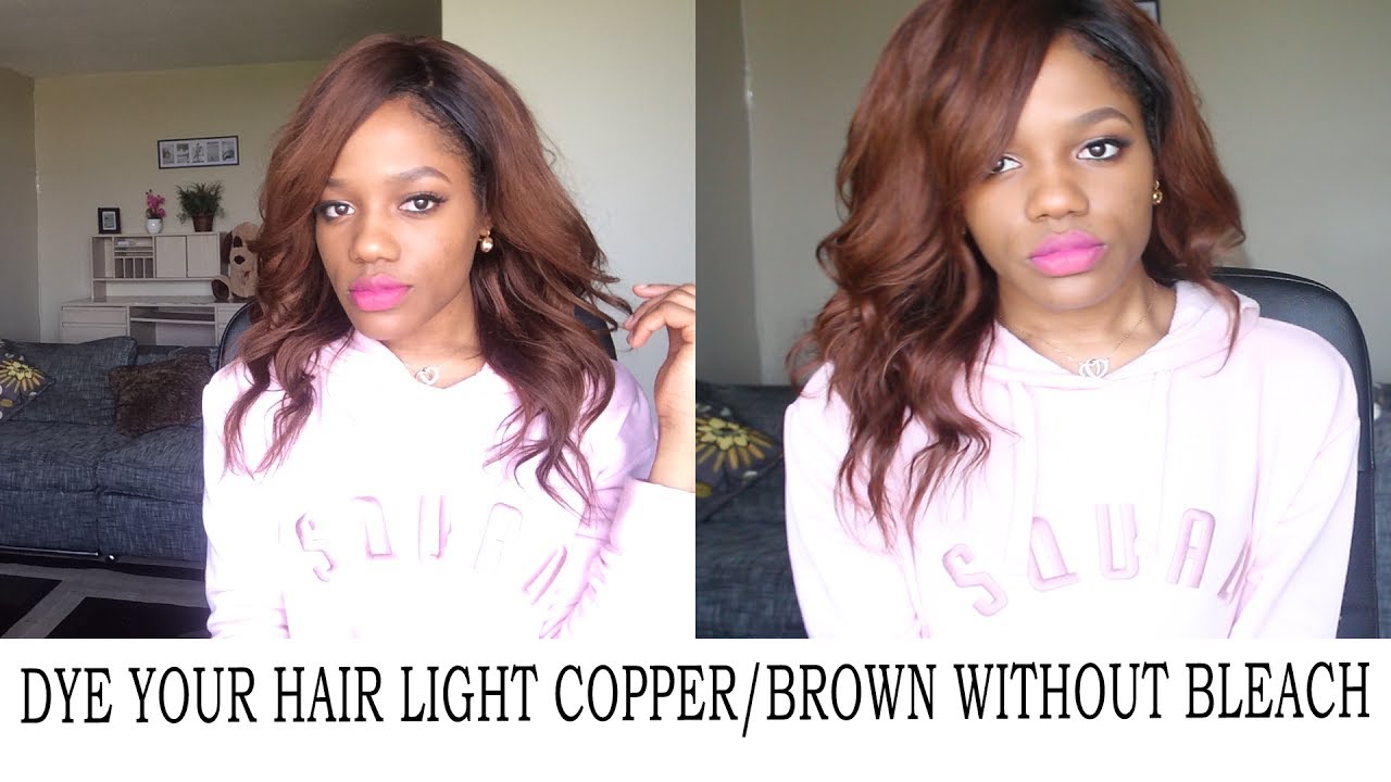 how to dye your hair light copper/brown without bleach Ft ...