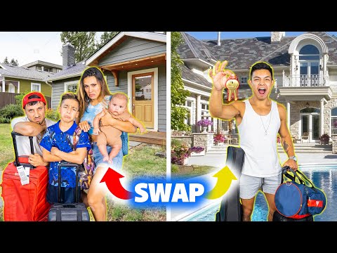 SWAPPING HOMES With our ASSISTANT for 24 Hours! (BAD IDEA) | The Royalty Family