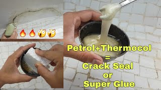 Petrol vs Thermocol Experiments || Petrol+Thermocol = Crack Seal or Super Glue || Petrol Experiment screenshot 4