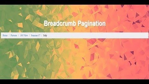 How To Make Breadcrumbs, Breadcrumb Demo, Breadcrumbs Website