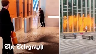 video: Watch: Just Stop Oil sprays paint over energy firm’s Canary Wharf HQ