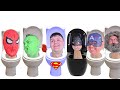 Superheroes Transform Into Skibidi Toilet