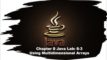 Principles of Programming Chapter 8, Java Lab 8-3: Using Multidimensional Arrays