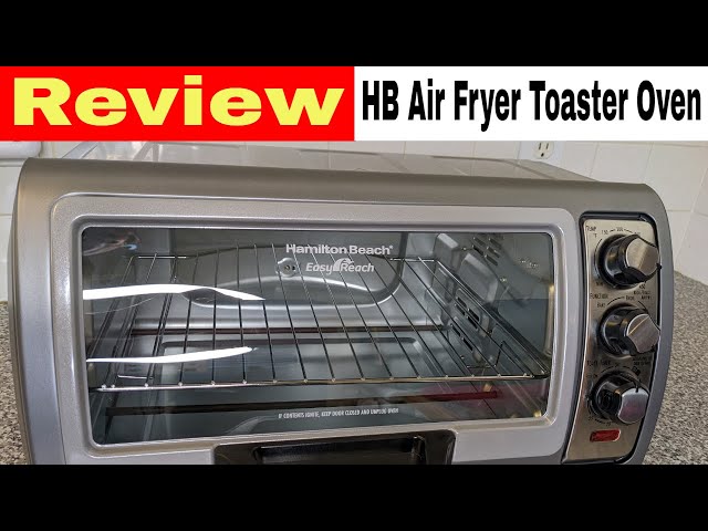 Hamilton Beach Sure Crisp Air Fryer Toaster Oven with Easy Reach Door, 6 Slice Capacity, Stainless Steel