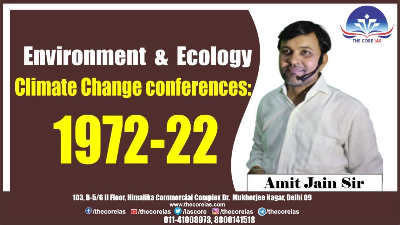 CLIMATE CHANGE CONFERENCES Environment & Ecology Amit Jain Sir