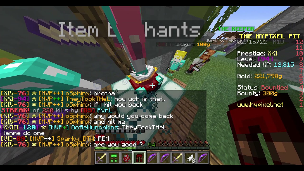 Hypixel Pit Rage Enchanting