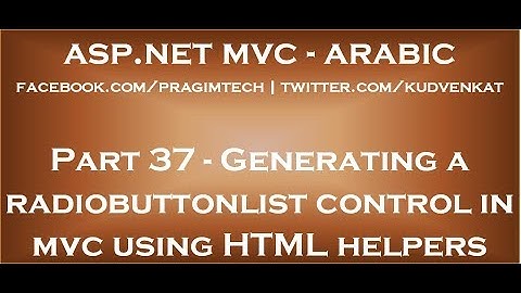 Generating a radiobuttonlist control in mvc using HTML helpers in arabic