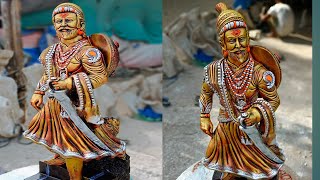 Making Statue Of Shivaji Maharaj | Chhatrapati Shivaji Maharaj Statue | Plaster Of Paris Diy Craft