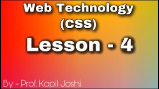 Lesson-4 |CSS element selector |CSS |basic tutorials for CSS |css for beginners |CSS in hindi