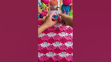 Crochet Large Shell Stitch How to DIY Tutorial #shorts