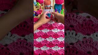 Crochet Large Shell Stitch How to DIY Tutorial #shorts
