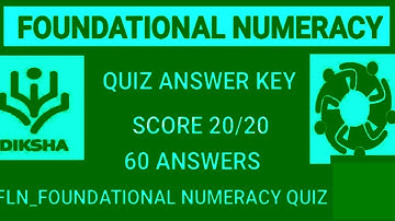 Foundational Numeracy Quiz Answer Key/Nishtha module 9 answer/#foundationalnumeracy #diksha #nishtha