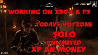 TODAY HOTZONE  SOlO  UNLIMITED XP AN MONEY GLITCH  RED DEAD ONLINE RDR2 ONLINE