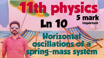 Horizontal oscillations of a spring mass system || Ln 10 || STD 11 PHYSICS || Tamil & English