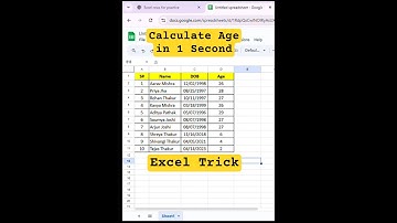 Calculate Age in 1 Second | Excel DATEDIF Function #excel #tricks #datedif