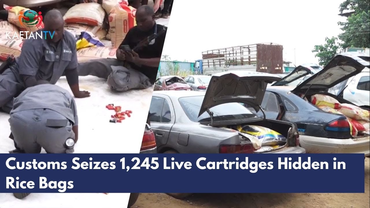 Customs Seizes 1,245 Live Cartridges Hidden in Rice Bags