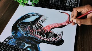 Drawing Venom (Tom Hardy) Timelapse | Neetubamniyaart
