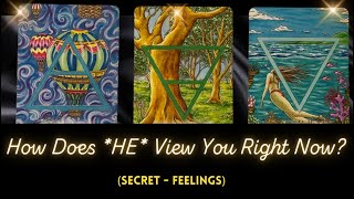 How Does HE  View You Right  Now?  His Secret Feelings! Tarot Psychic Reading *Pick A Card*