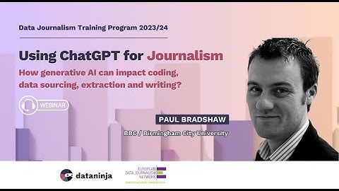 Using ChatGPT and Generative AI Tools in Journalism - with Paul Bradshaw!