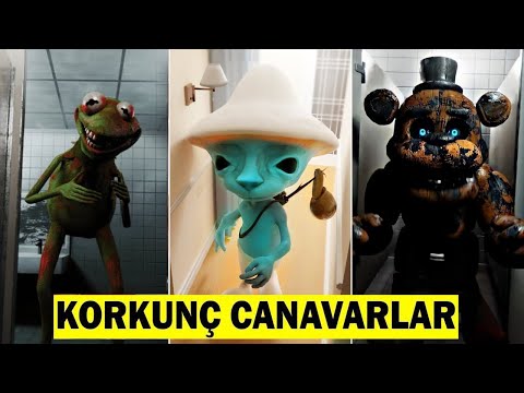 TİKTOK'daki EN KORKUNÇ CANAVARLAR 😱 En Korkunç Tiktok Animasyonları (Smurf Cat, Freddy..)