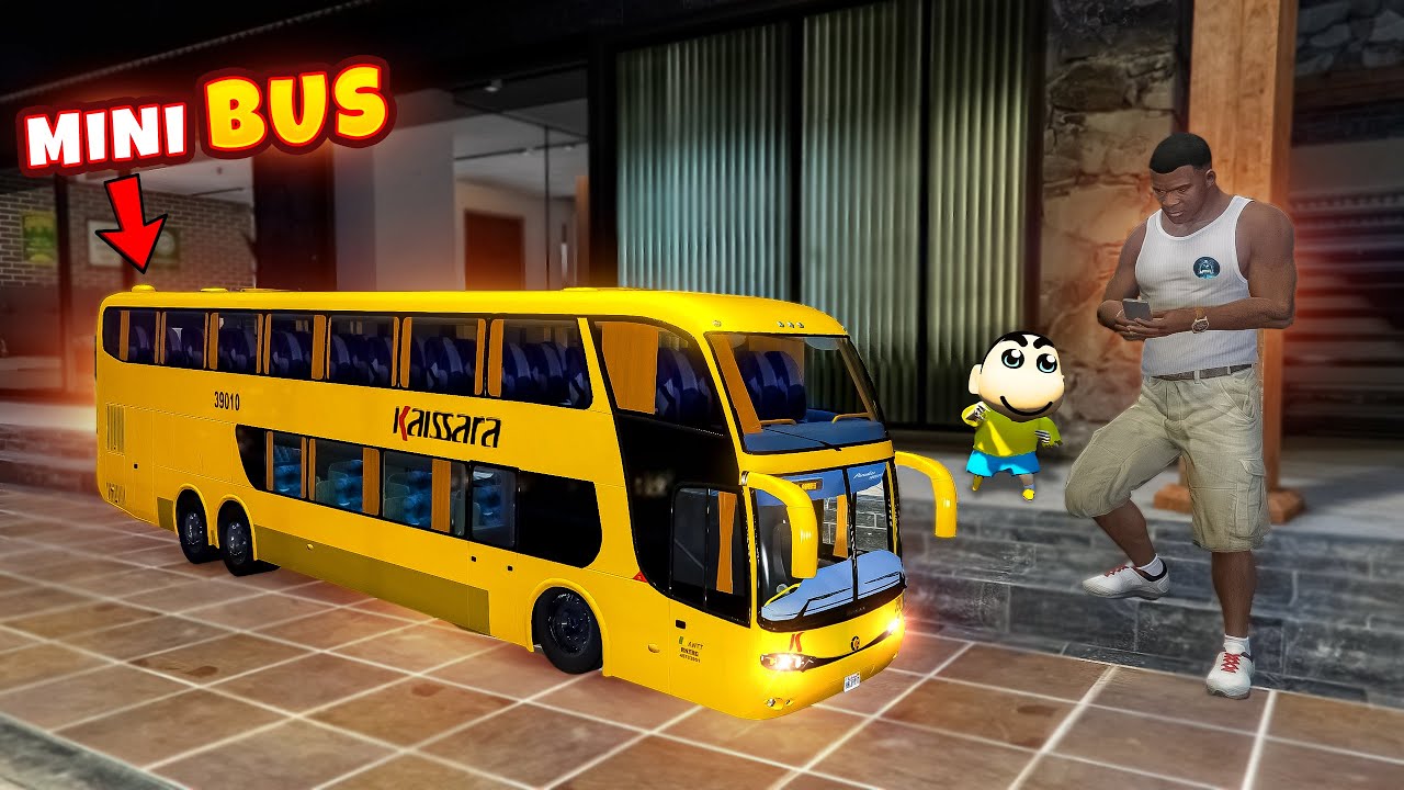 Franklin & shinchan Buy Mini Double Ducker Bus in GTA 5 | Pennem Star