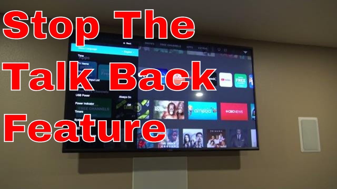 Vizio Smart Tv: How To Turn Off The Talk Back Feature