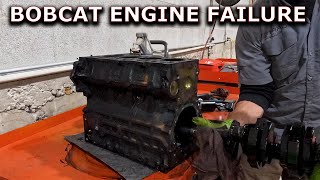 Bobcat Kubota engine failure, teardown, and prep for rebuild.