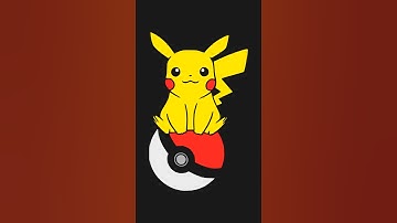 Pikachu on Pokéball in Inkscape #inkscape #pikachu #vectorinktutorial #howtodraw