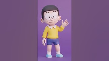 Modeling Nobita dengan Blender #3dmodeling #blender #fanart  #charactermodeling #nobita