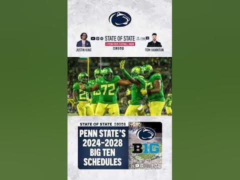 #PennState Football ~ 2024-2028 #BigTen Schedule - YouTube