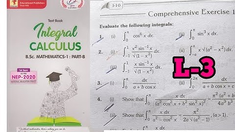 BSC Maths 1 sem part B| chapter 1 L-3 definite integrals krishna Prakashan | ex-1|#maths #bscmaths 