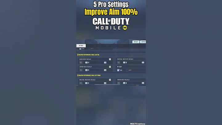 ✅TOP 5 Pro Settings To Improve AIM 100% in COD Mobile #shorts #viral #codm