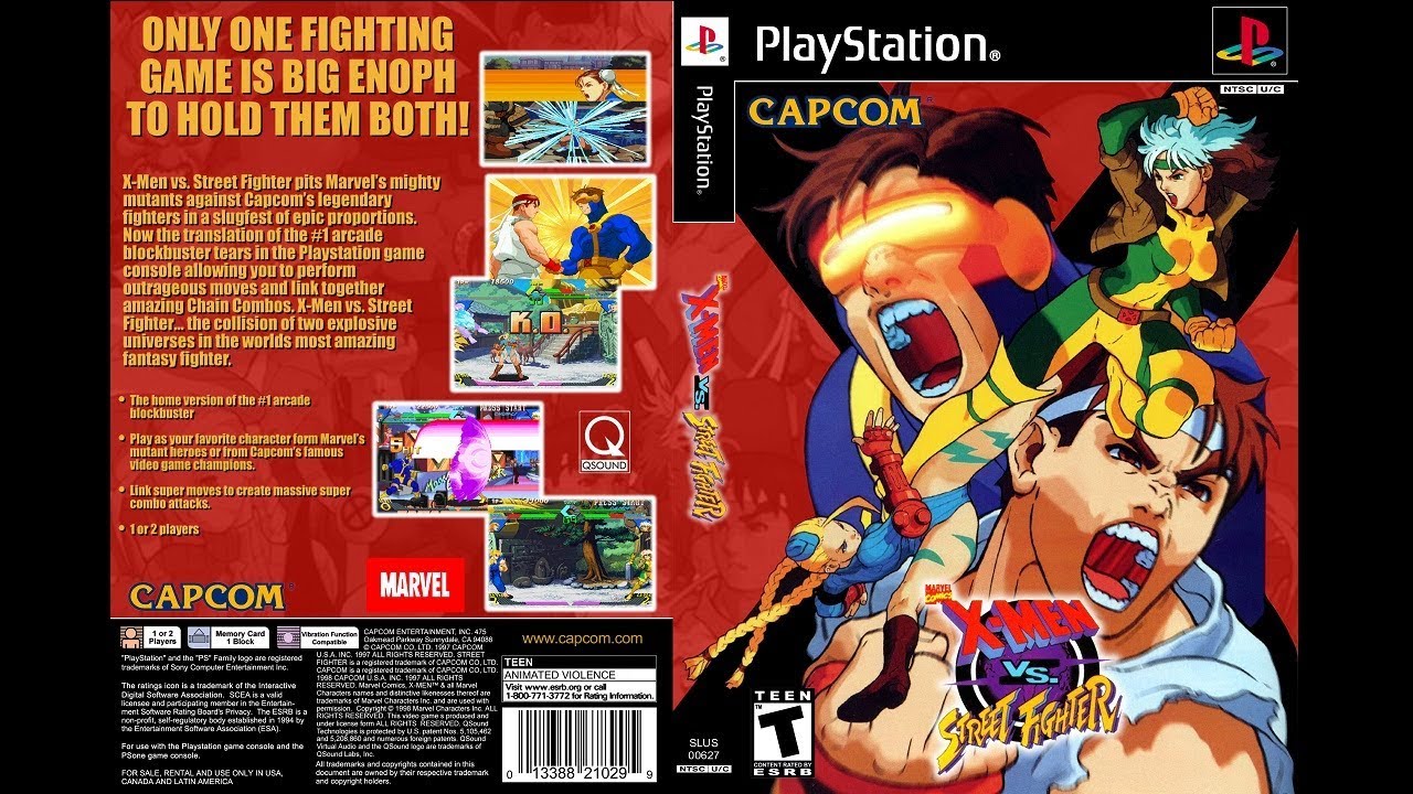 PS1 X-men Vs. Street Fighter.