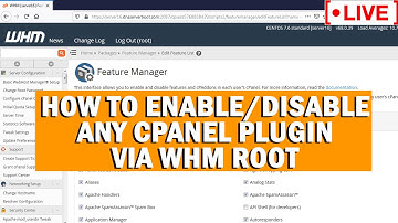 [🔴LIVE] How to enable/disable any cPanel plugin via WHM root?