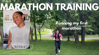 Training for my first marathon | Week 1 | Run vlog, making a plan, getting organized :)