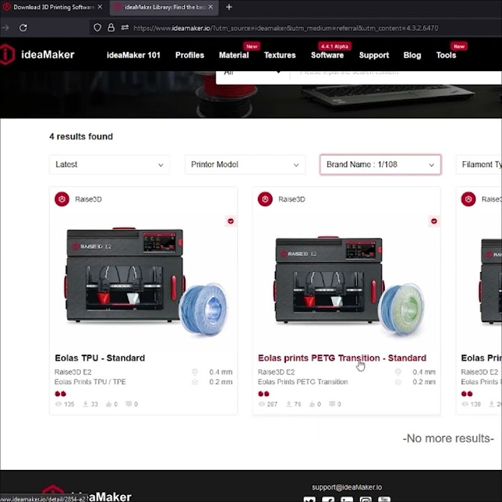 How to install material and print profiles for eolas prints filament in