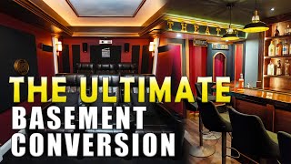 Epic Basement Transformation | Irish Pub, Home Theater & Salon