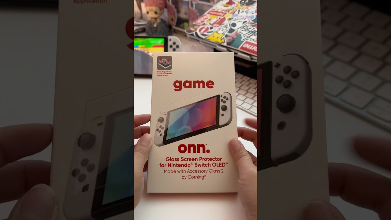 ASMR - Apply a Screen Protector on my Nintendo Switch OLED with me!