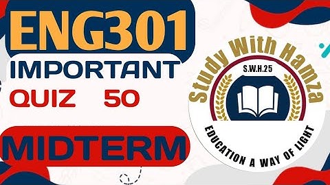 ENG301 || Midterm Solved Quiz with reference || Important Quiz