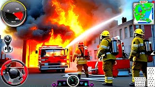 Firefighter Truck Rescue Simulator 3D - 911 Emergency Fire Truck Driving - Android Gameplay