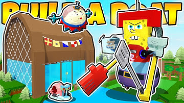 GIANT SPONGEBOB KILLER MECH! Build a Boat