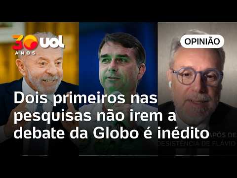 Flávio Bolsonaro, segundo nas pesquisas, não ir a debate da Globo é caso inédito | Toledo