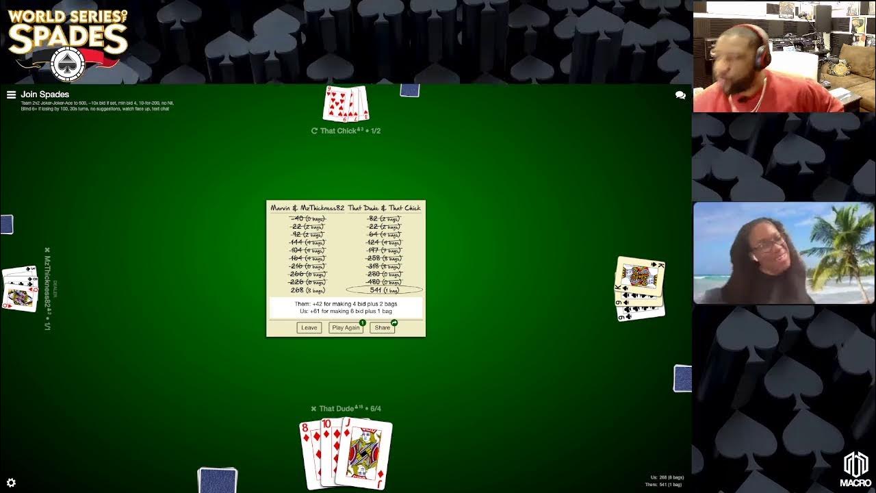 World Series of Spades Online Tournament Prime Time Spades YouTube