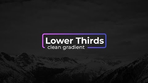 Gradient Lower Thirds Premiere Pro Templates