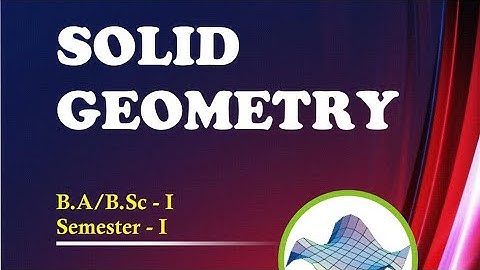 solid geometry chapter 2 solution #bsc #ba 1st semester maths