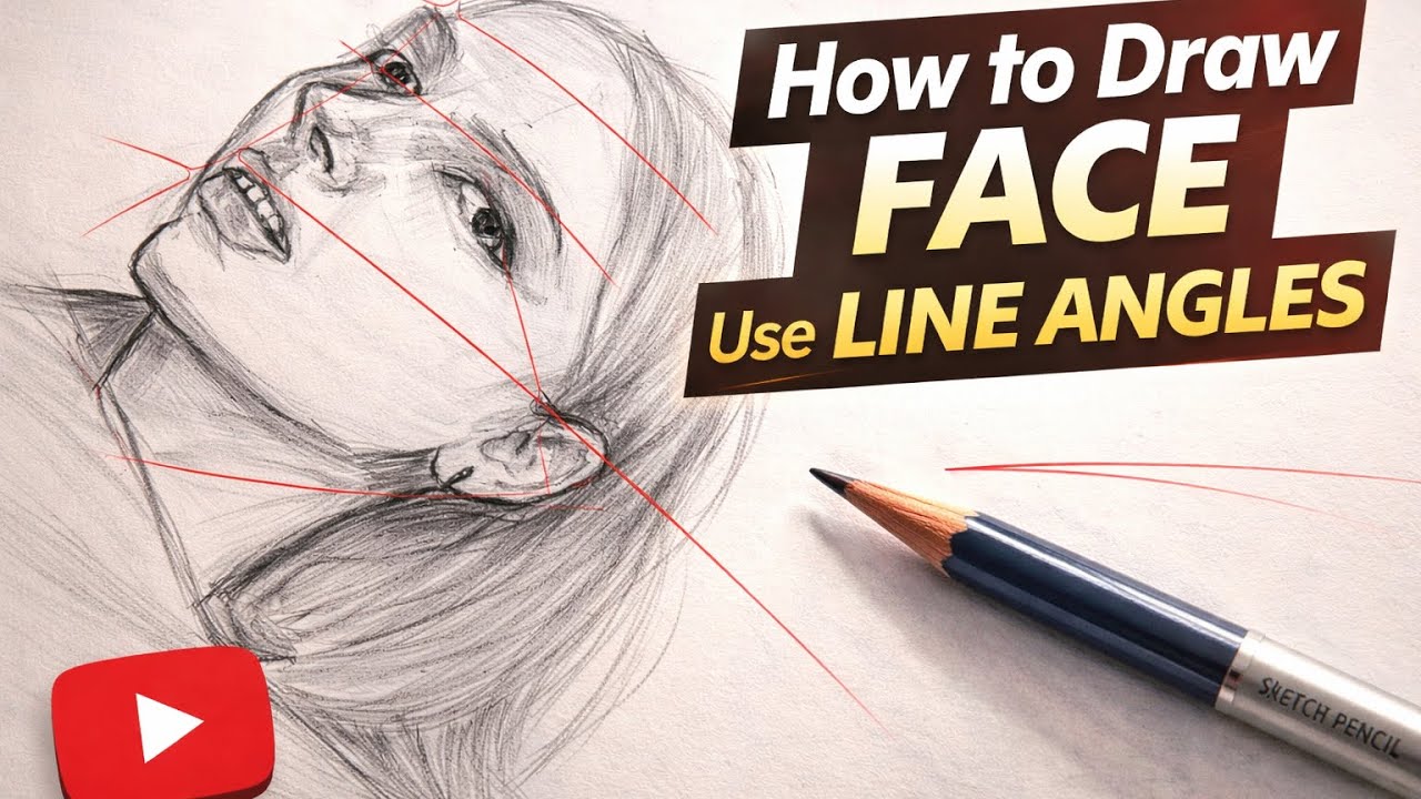 Portrait Outline Tutorial | Draw Face Using Line Angles (Step by Step ...