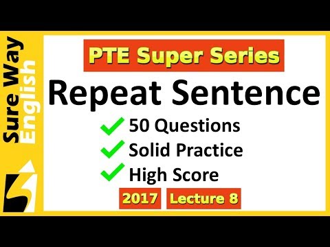 [BIG PRACTICE VIDEO] PTE Repeat Sentence 50 Practice Questions Answers