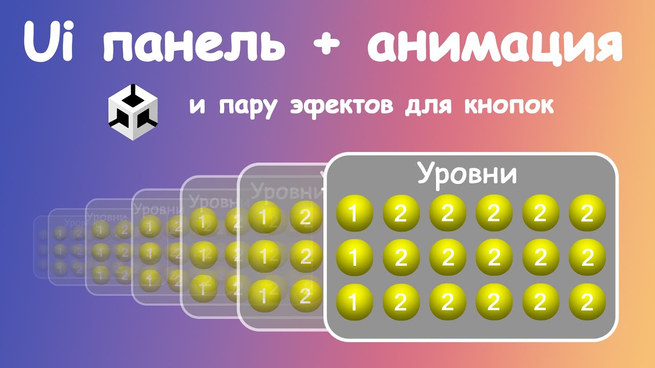 Как сделать анимированные панели и кнопки в Unity (UI анимация)