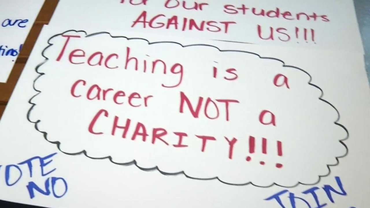 newspaper mockup Teachers rally for better deal