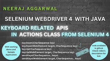 Keyboard related actions using Actions class from Selenium WebDriver 4 with java